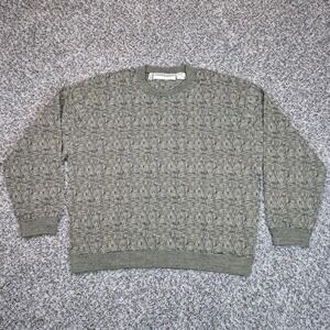 Jhane Barnes Sweater Mens XL Pullover Crew Neck Grandpacore Geometric Vintage